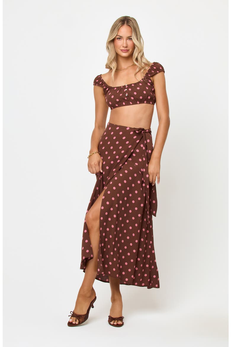 Ever Cover-Up Crop Top, Alternate, color, ALOTTA POLKA DOT