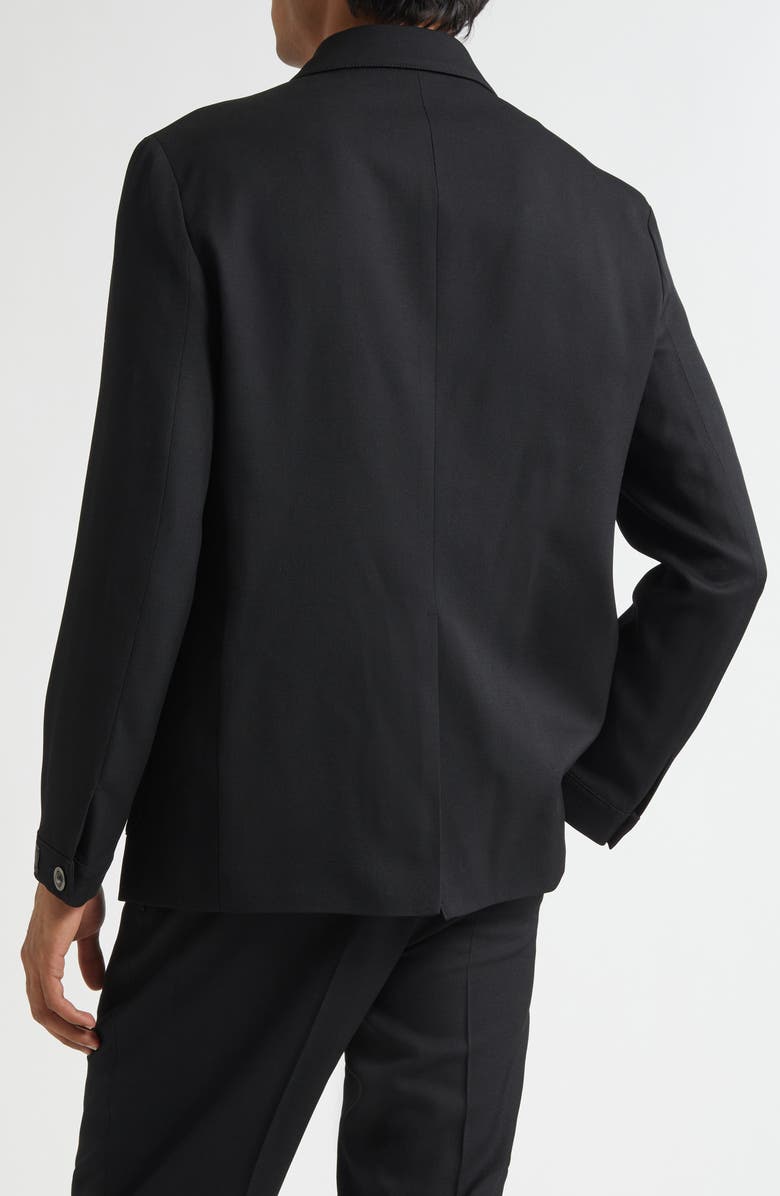 Versace Medusa Button Virgin Wool Grain de Poudre Jacket, Alternate, color, 