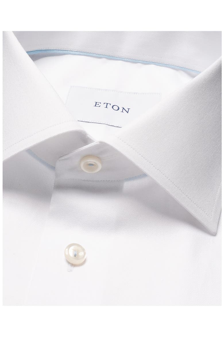 Slim Fit Twill Dress Shirt, Alternate, color, WHITE