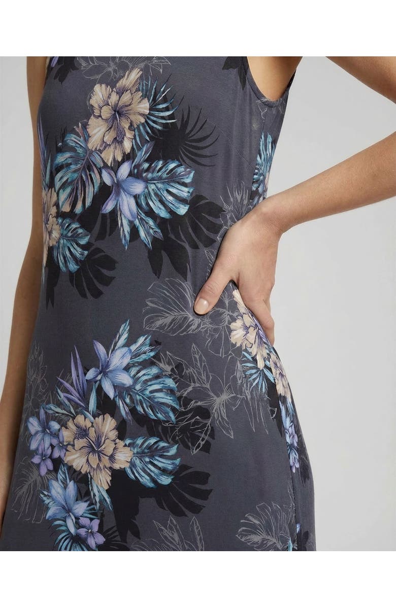 Lords of Harlech Exotic Floral Womens Sleeveless Midi Dress, Alternate, color, Exotic Floral Black