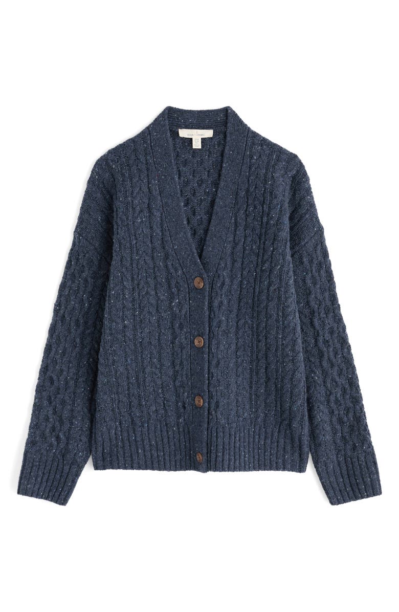 Seasalt Cornwall Newlyn Merino Wool Blend Cardigan, Alternate, color, Knit Melange Maritime