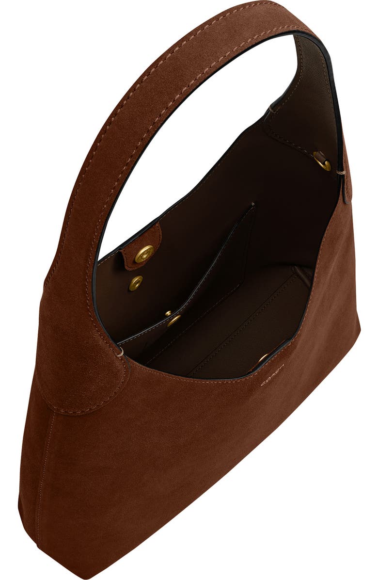 COACH Brooklyn 28 Suede Shoulder Bag, Alternate, color, B4/Warm Brown