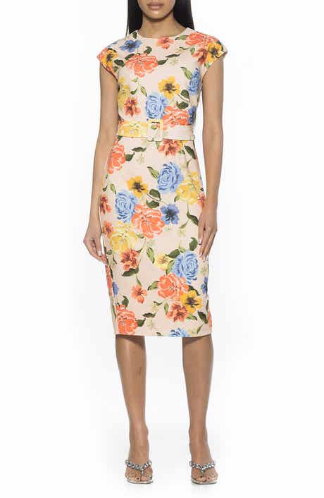 Floral Buckle Sheath Dress 花柄 シースドレス Calvin Klein Floral Buckle Sheath Dress | Nordstromrack