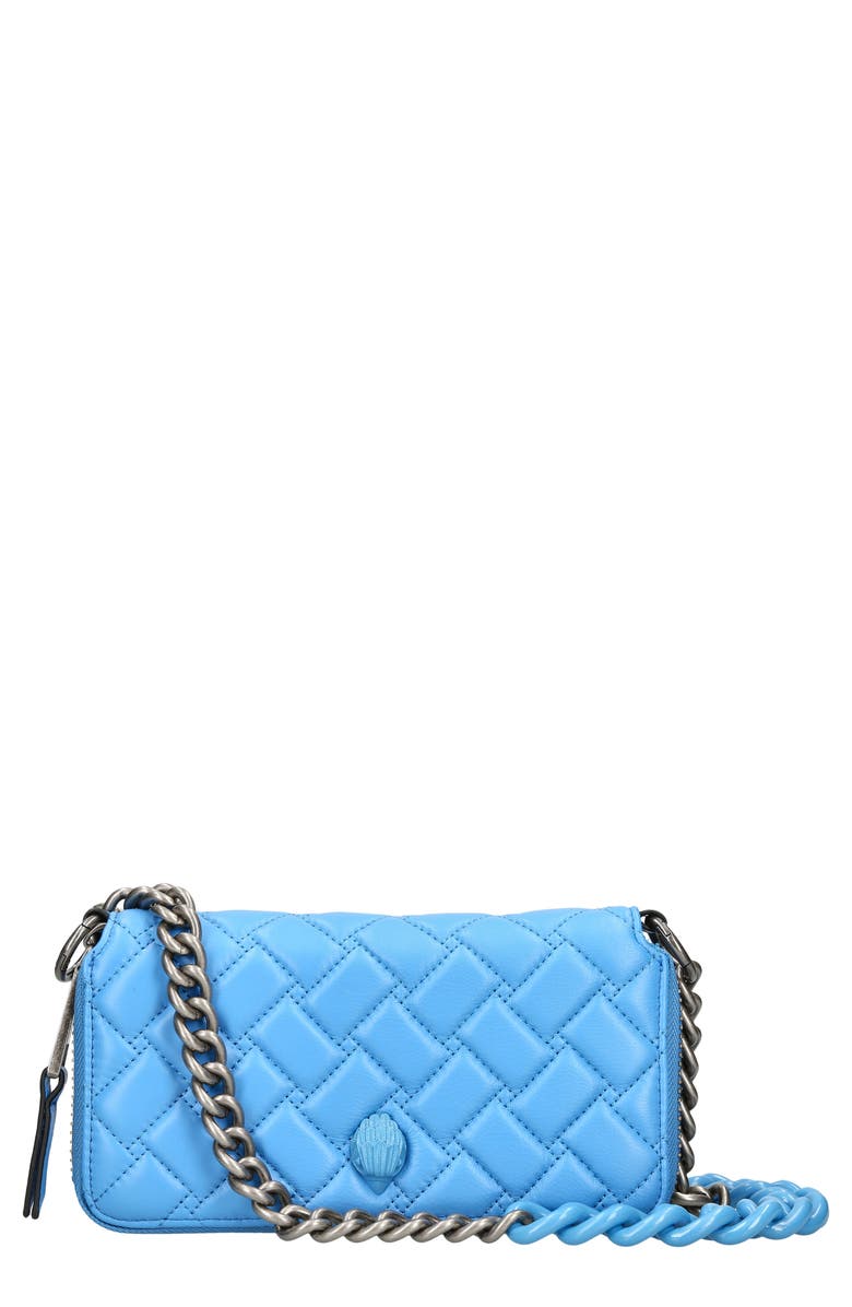 Kurt Geiger London Quilted Leather Wallet on a Chain, Main, color,