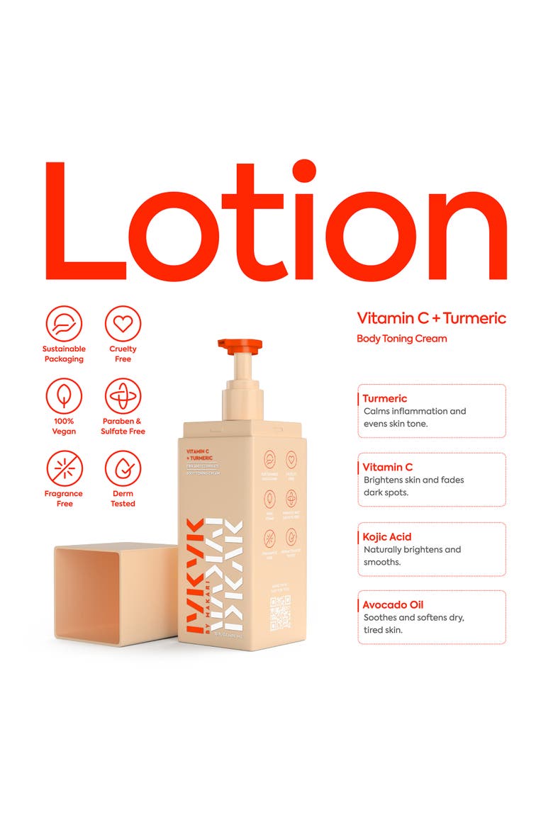 Vitamin C + Turmeric Body Toning Cream, Alternate, color, None