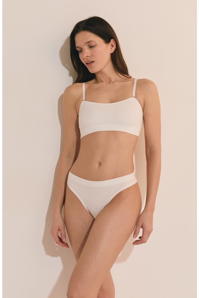 Amande Convertible Bandeau Bra, Alternate, color, ECRU