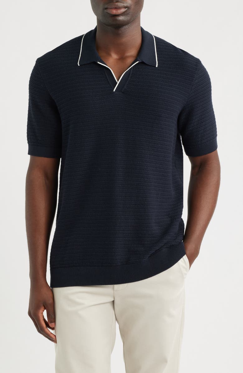 Mavi Jeans Short Sleeve Sweater Polo, Main, color, Dark Sapphire