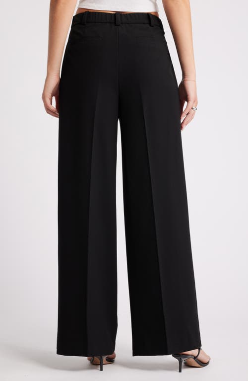 Open Edit Wide Leg Pants In Black