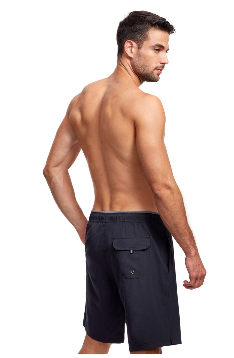 Gottex Men Beach Vibe 9" swim shorts, Alternate, color, Black Grey