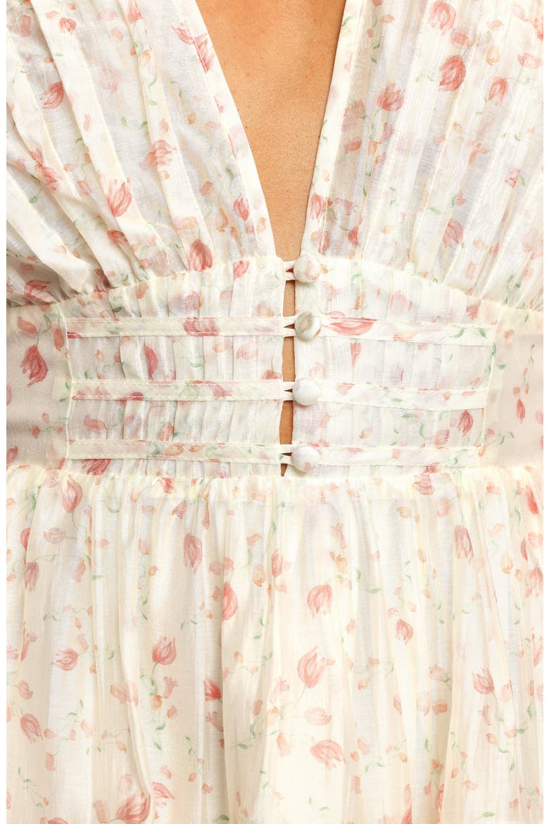 Tamsin Tiered Minidress, Alternate, color, CREAM CORAL FLORAL