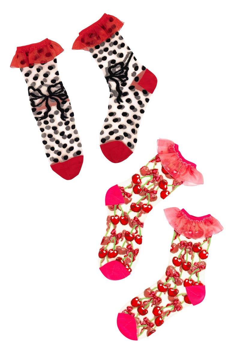 Sock Candy Classics Ruffle Sheer Crew Socks, Main, color,