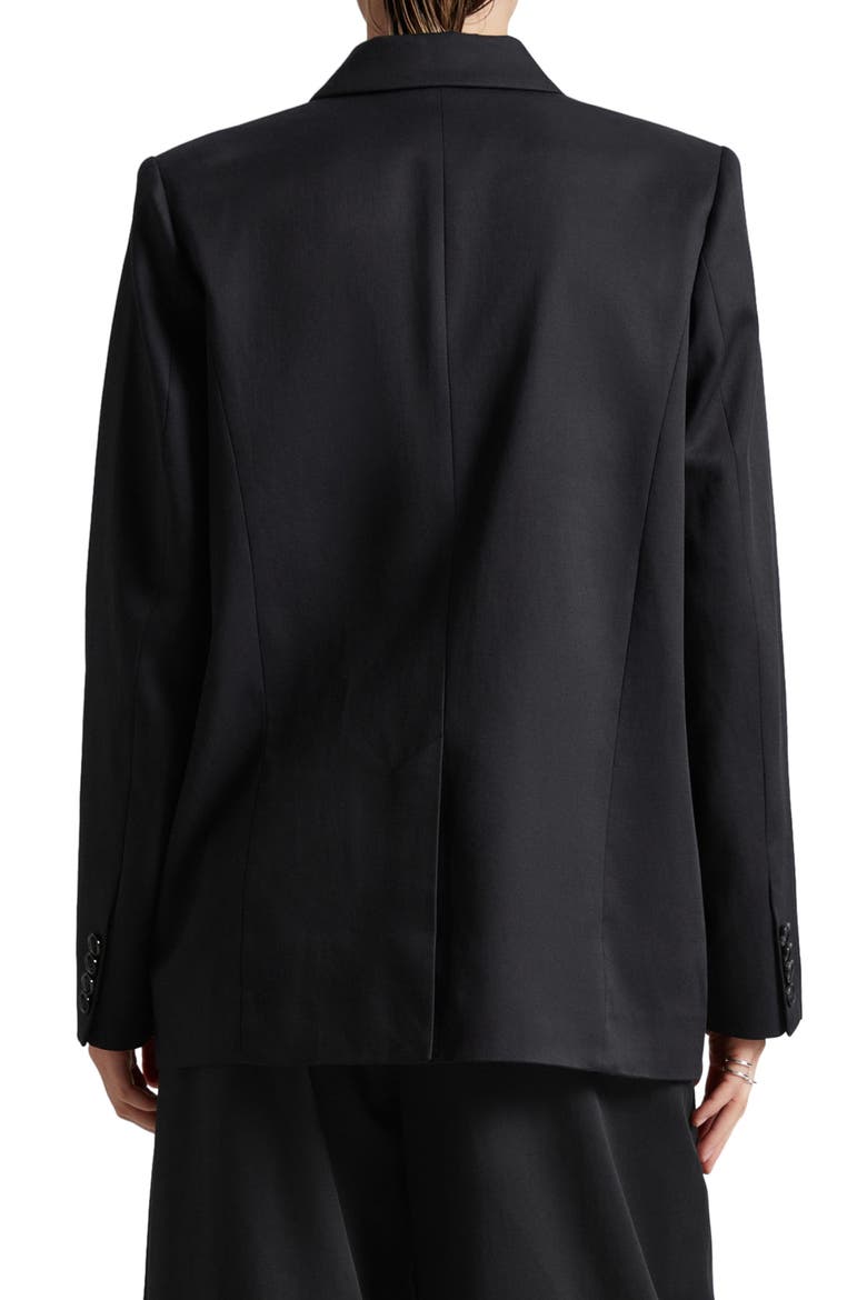 Double Breasted Blazer, Alternate, color, BLACK