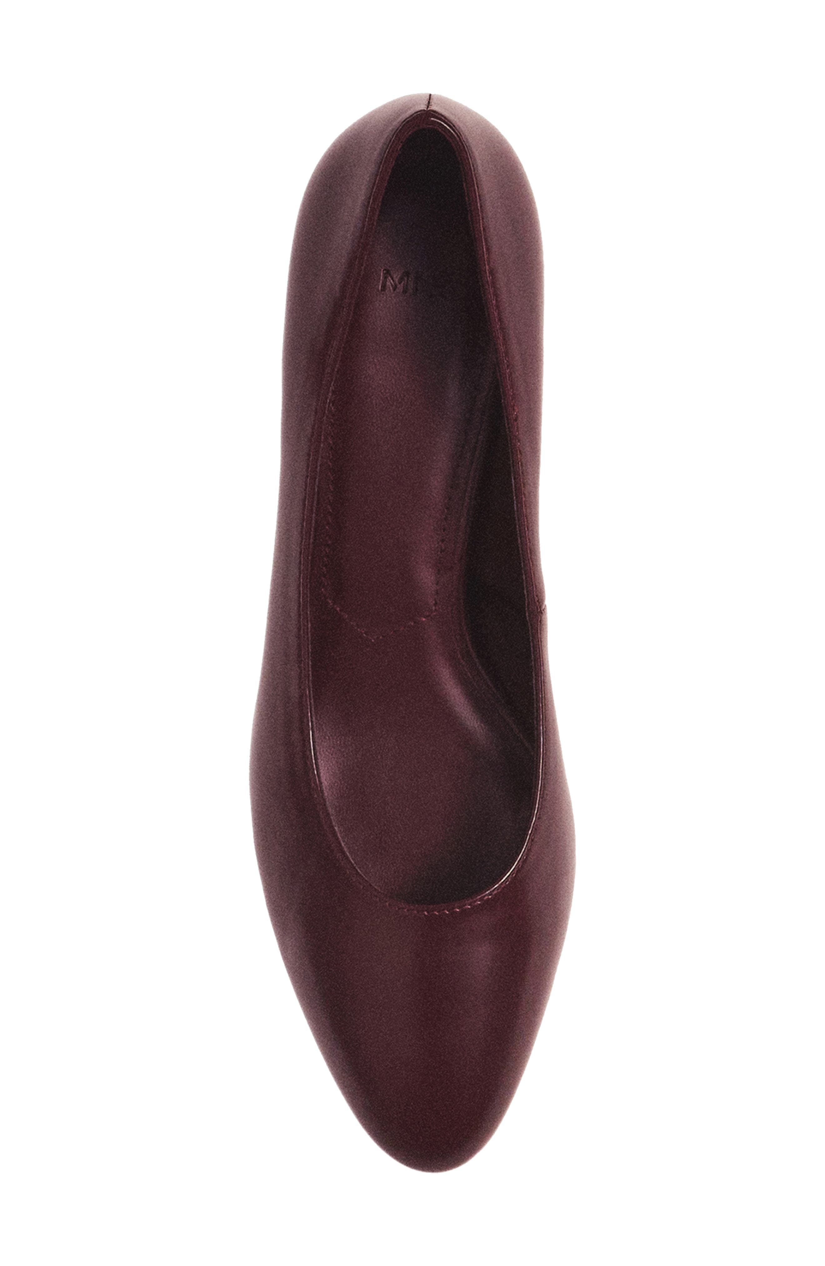 MANGO Kitten Heel Pump, Alternate, color, Burgundy