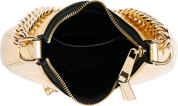 Mini Crescent Metallic Crossbody Bag