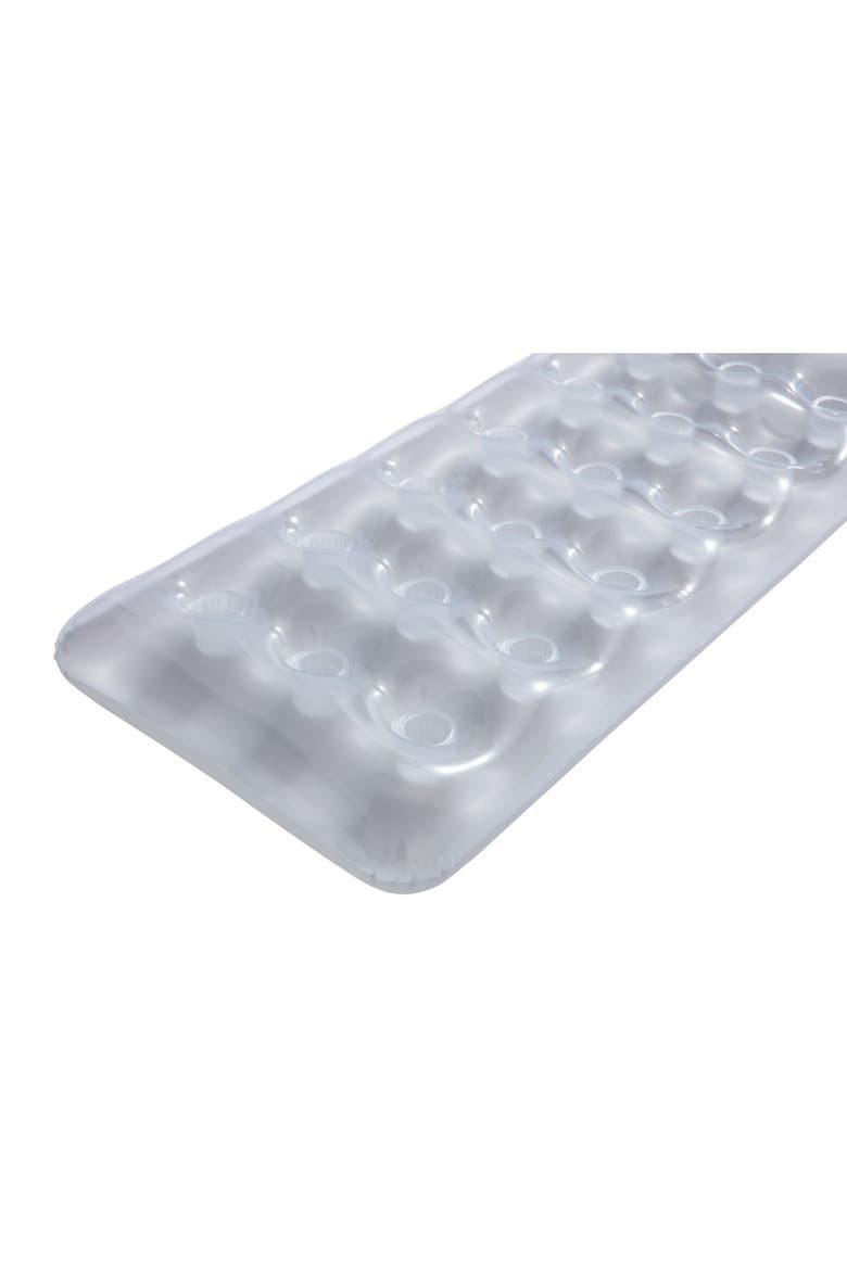 Metal Tech Lounge Inflatable Pool Float, Alternate, color, Clear