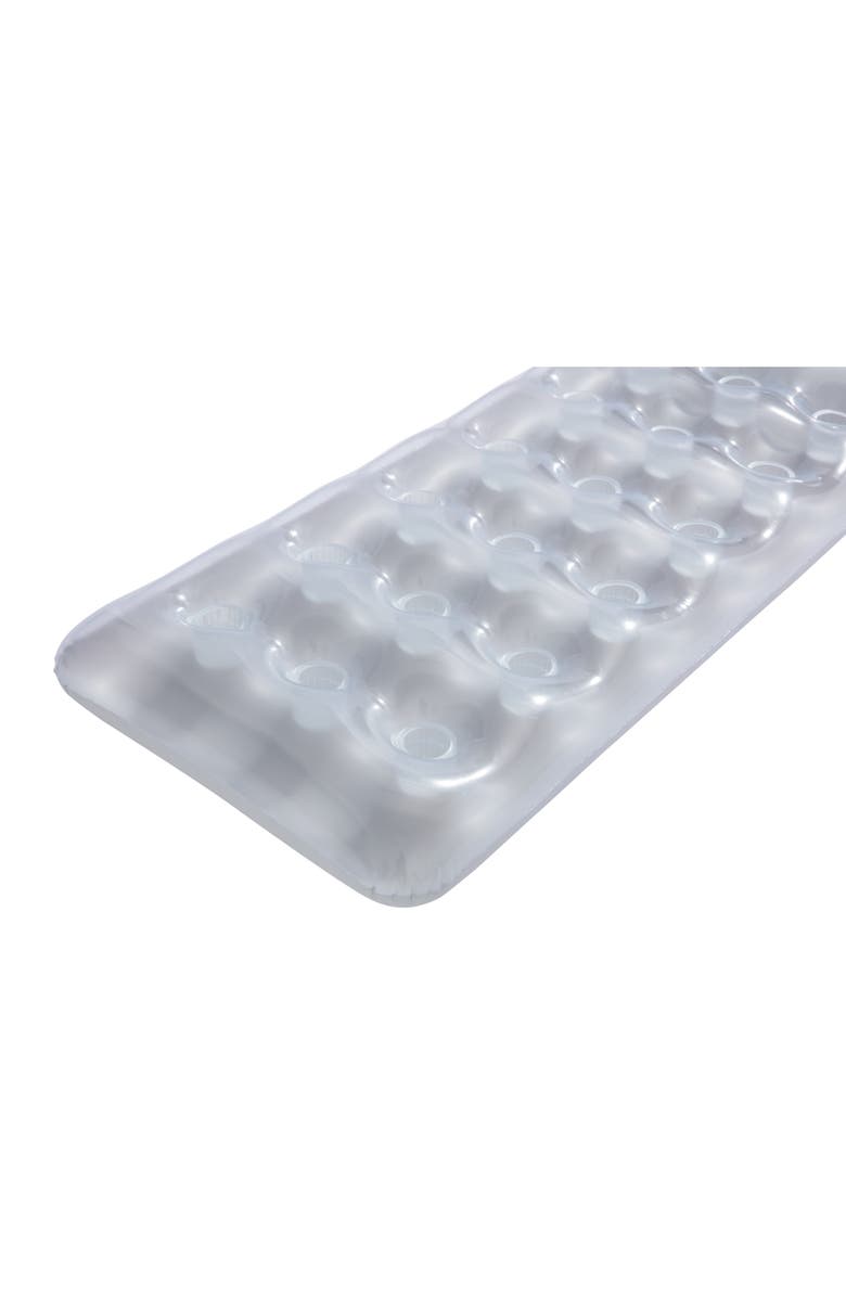 H2OGO! Metal Tech Lounge Inflatable Pool Float, Alternate, color, Clear