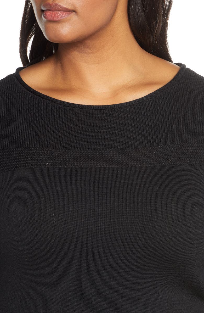 Caslon<sup>®</sup> Bishop Sleeve Cotton Blend Sweater, Alternate, color, 