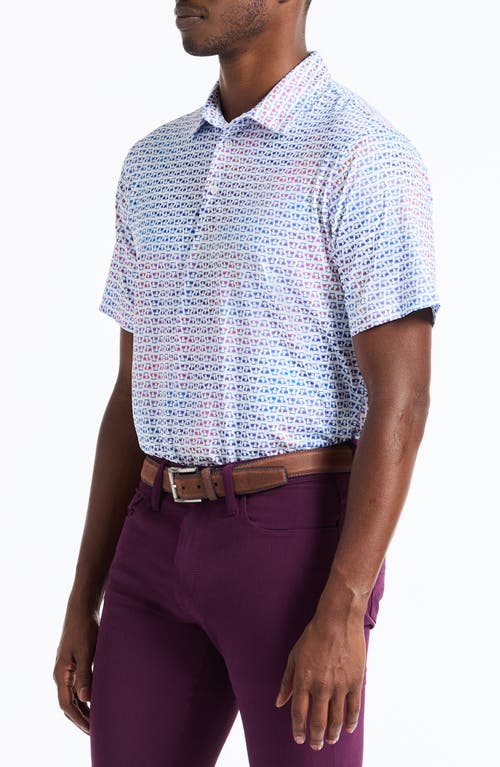 Robert Graham Cart Cruisn' Short Sleeve Performance Polo In White