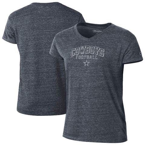 Women's Champion  Navy Dallas Cowboys Triumph Tri-Blend V-Neck T-Shirt
