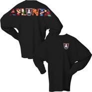SPIRIT JERSEY Women's Spirit Jersey Black Atlanta Dream Oversized Preppy City Long Sleeve T-Shirt
