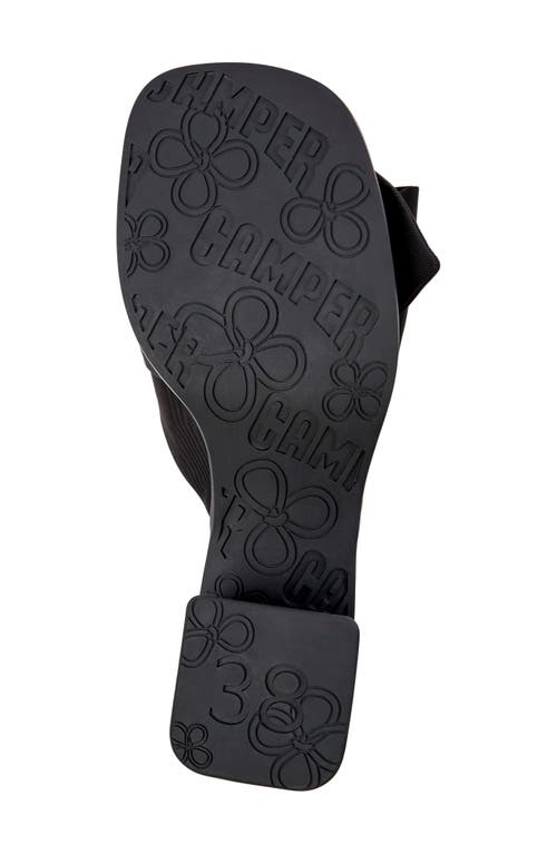 Camper Kora Bow Slide Sandal In Black