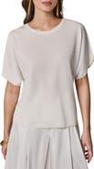 Donna Karan New York Slit Short Sleeve Sweater
