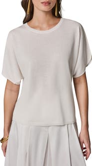 Donna Karan New York Slit Short Sleeve Sweater