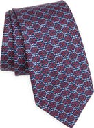 FERRAGAMO Zelig Gancini Print Silk Tie