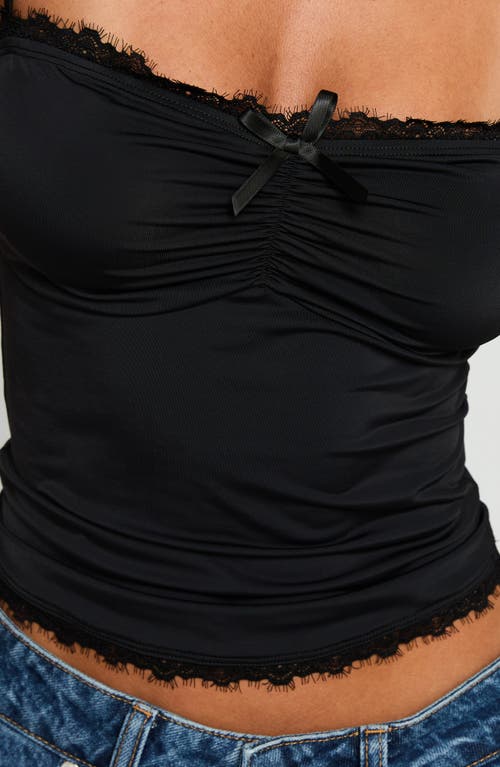 Princess Polly One More Chance Ruched Camisole In Black