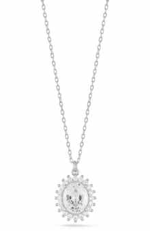 GLAZE JEWELRY Cubic Zirconia Halo Pendant Necklace