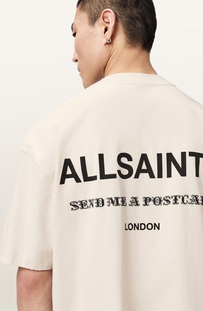 AllSaints Affix Graphic Cotton T-Shirt, Alternate, color, Dusk White