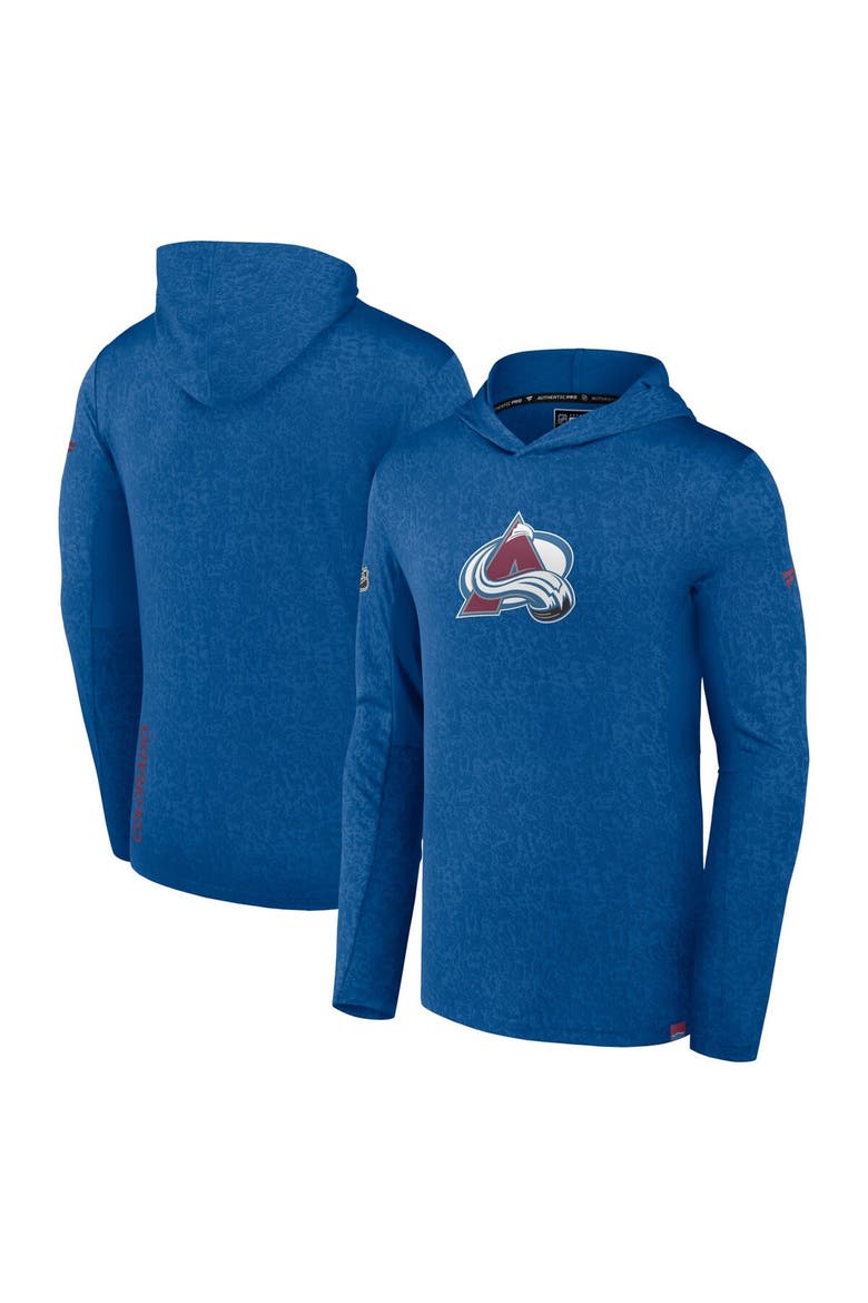 Men's Fanatics Branded  Blue Colorado Avalanche Authentic Pro Lightweight Pullover Hoodie, Main, color, Blue