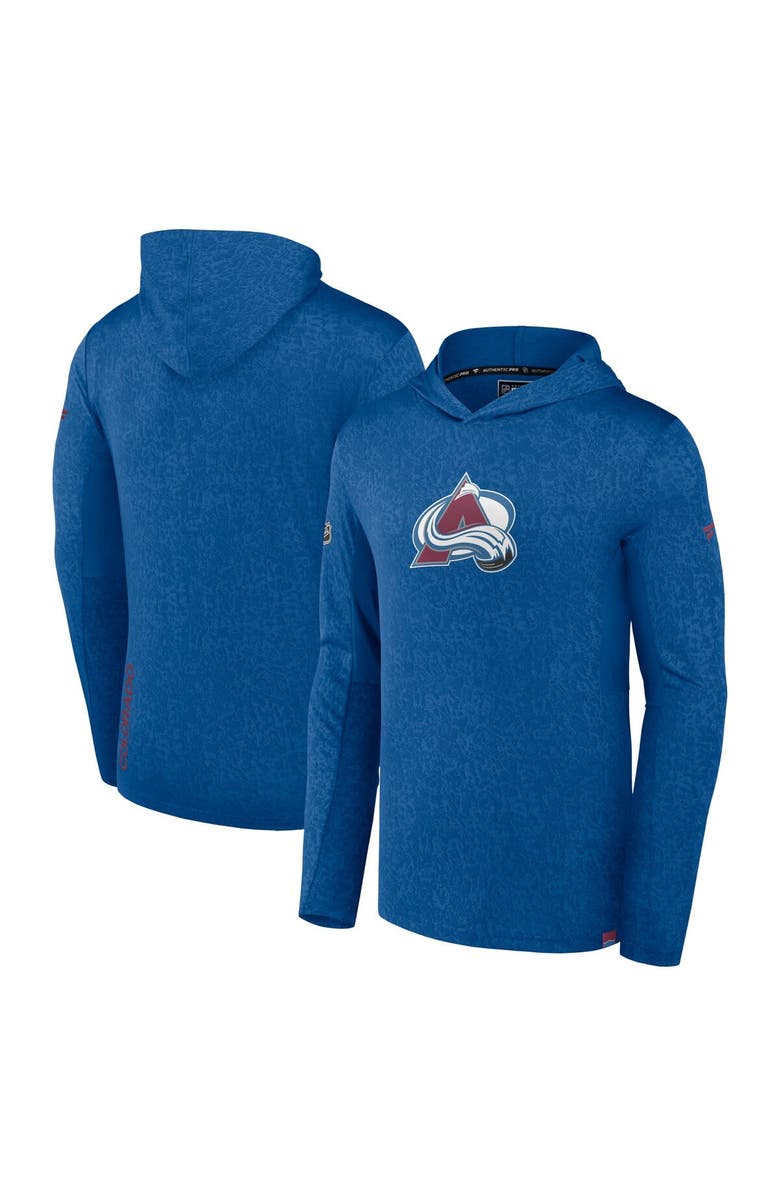 FANATICS Men's Fanatics Branded  Blue Colorado Avalanche Authentic Pro Lightweight Pullover Hoodie, Main, color, 