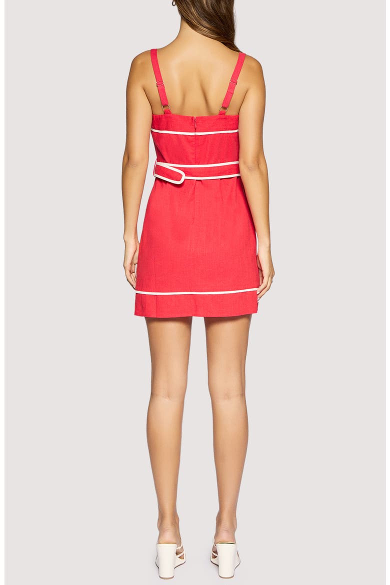 Saffron Muse Sleeveless Minidress, Alternate, color, RED