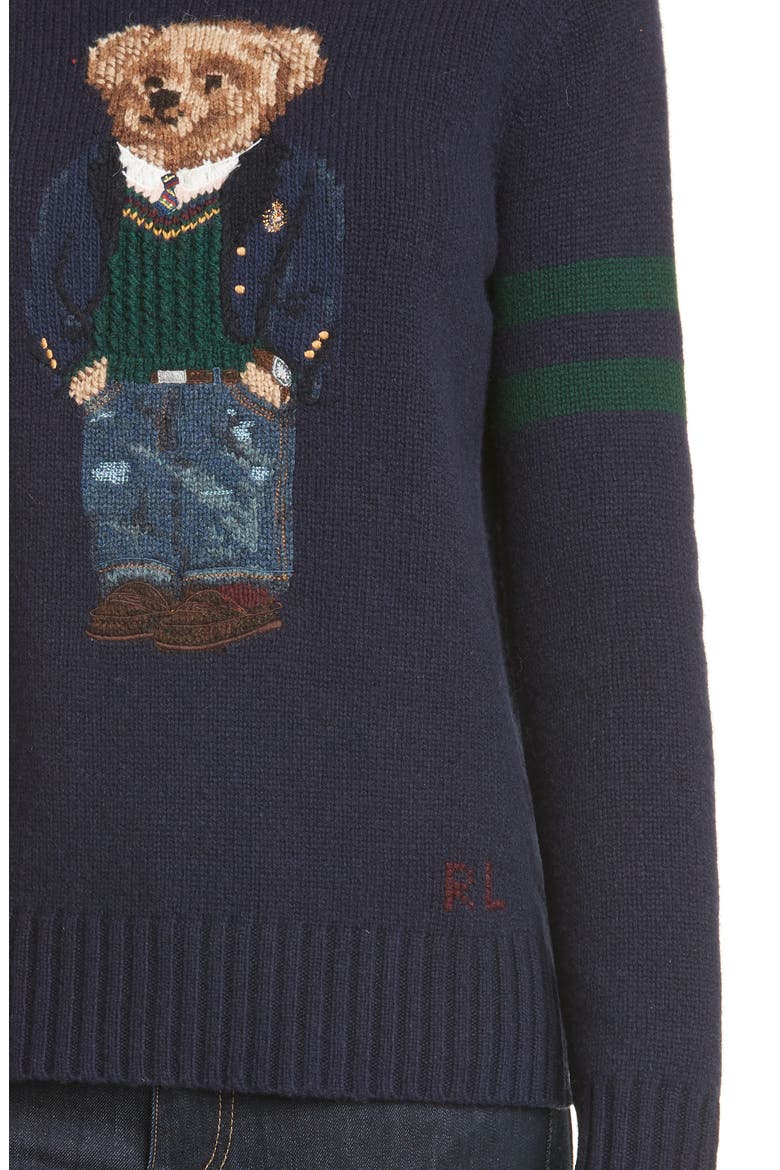 Bear Wool Sweater, Alternate, color, NAVY MULTI