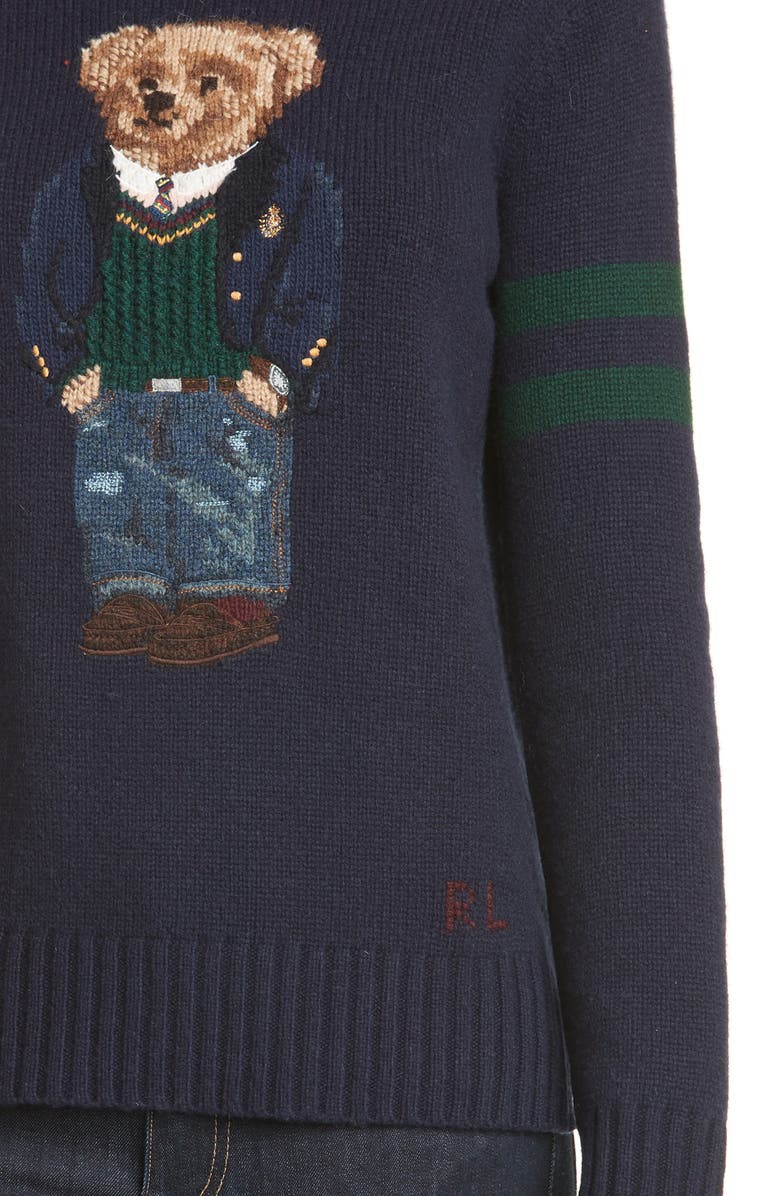 Polo Ralph Lauren Bear Wool Sweater, Alternate, color,