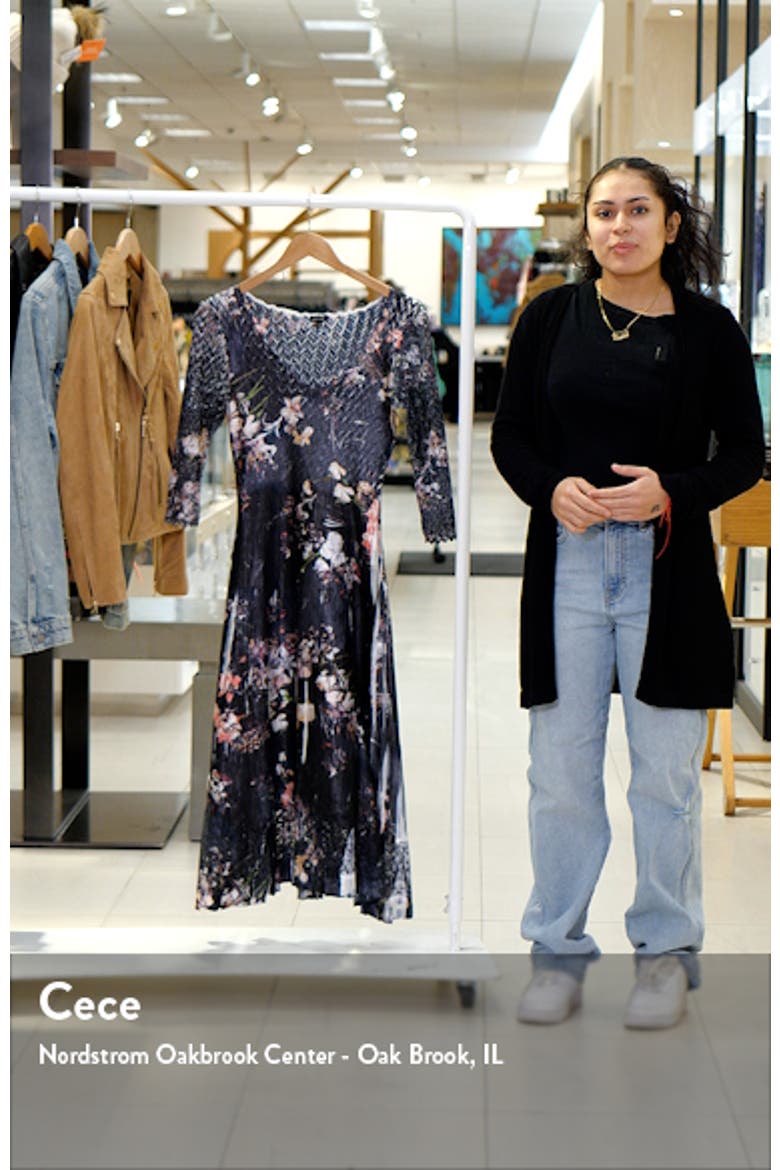 Floral A-Line Midi Dress video