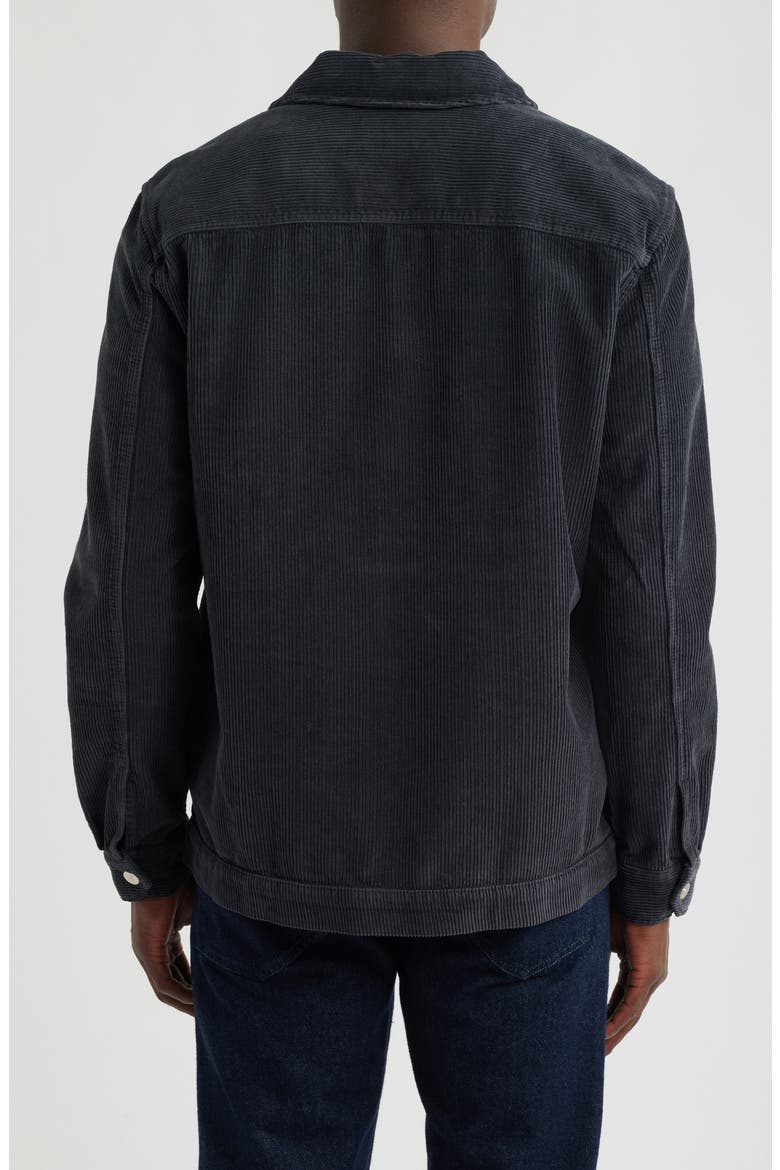 Corduroy Snap-Up Shirt, Alternate, color, PHANTOM