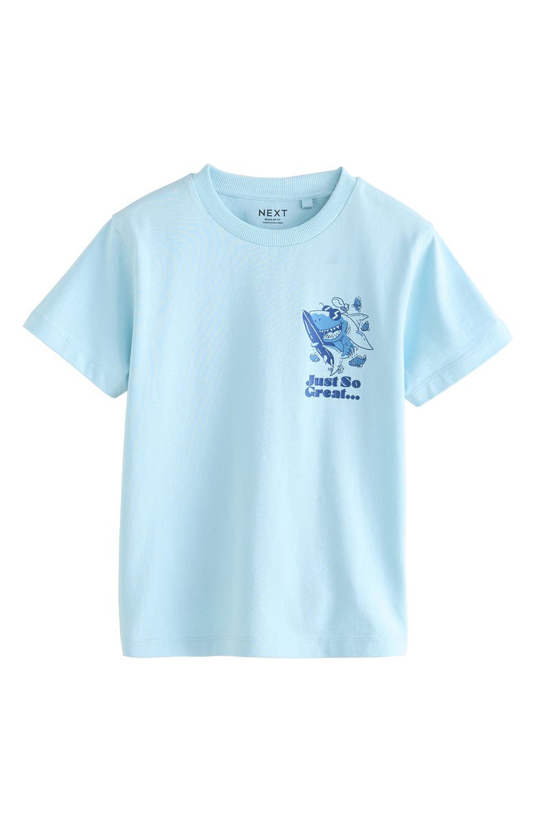 NEXT Kids' Shark Cotton Graphic T-Shirt, Main, color, Blue
