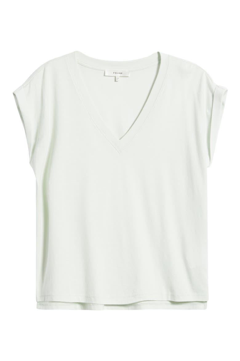 Easy Cotton V-Neck T-Shirt, Alternate, color, SOFT MINT