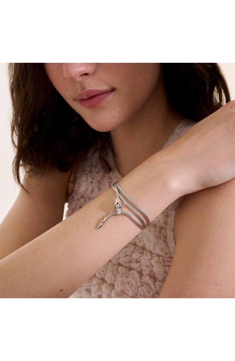John Hardy Naga Layered Bracelet, Alternate, color, Silver