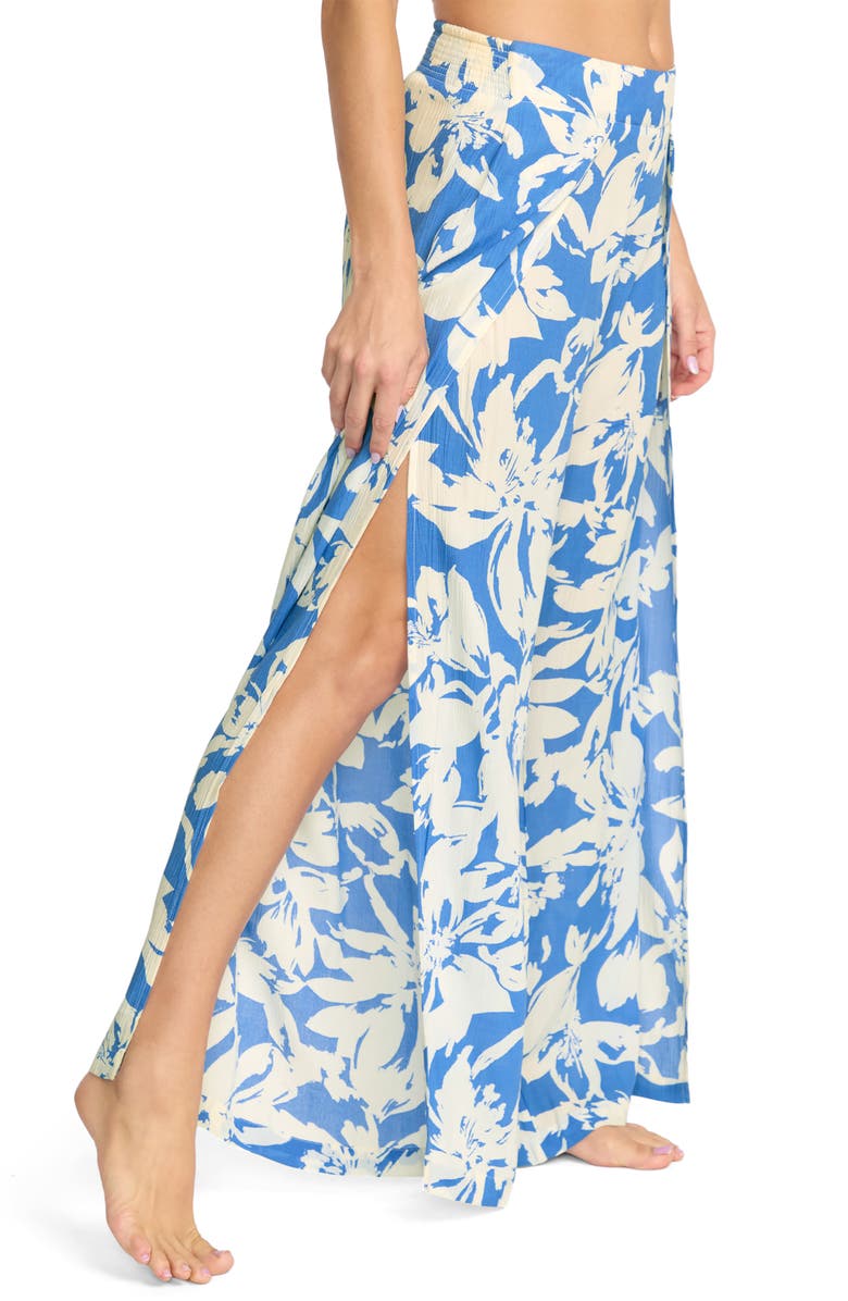 Billabong Split Spirit Floral Wide Leg Pants, Alternate, color, True Blue