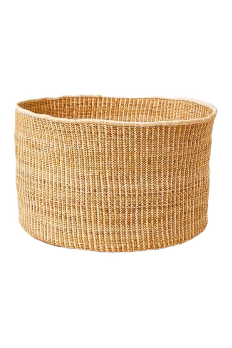 Banana Leaf Floor Basket in Mixed Natural, Main, color, Natural