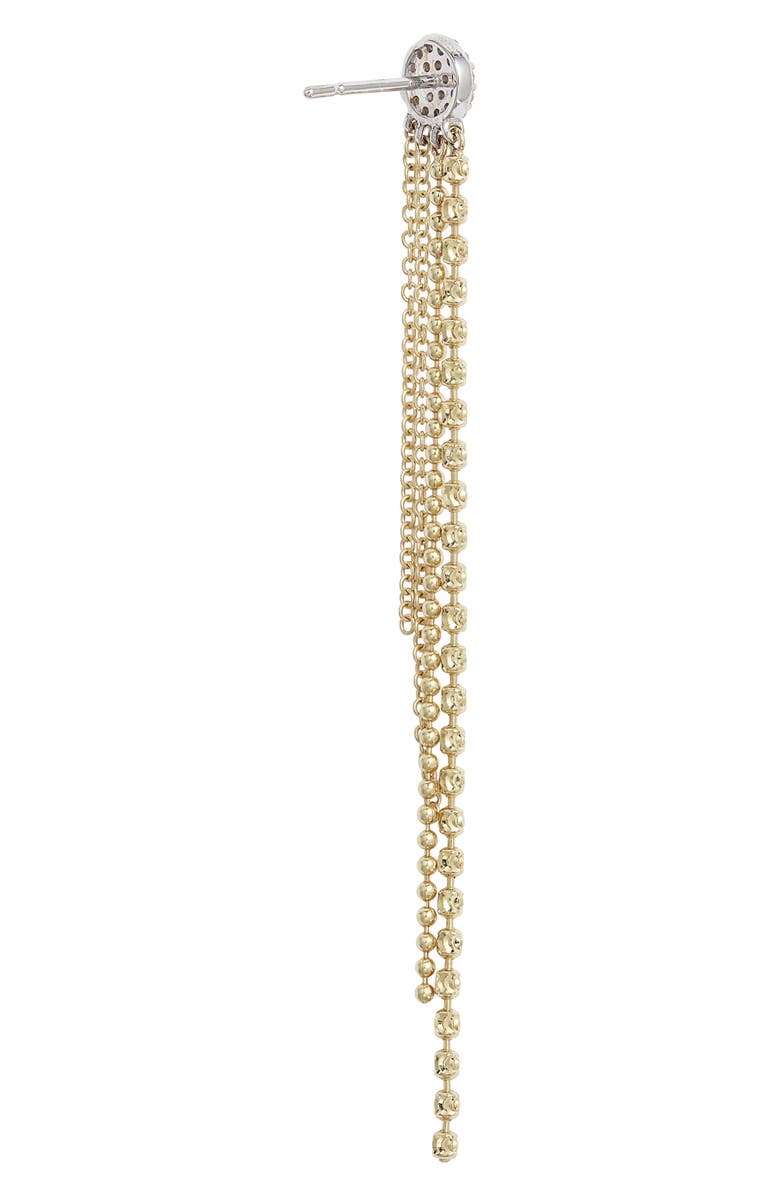 Meira T Fringe & Diamond Pavé Drop Earrings, Alternate, color, Gold