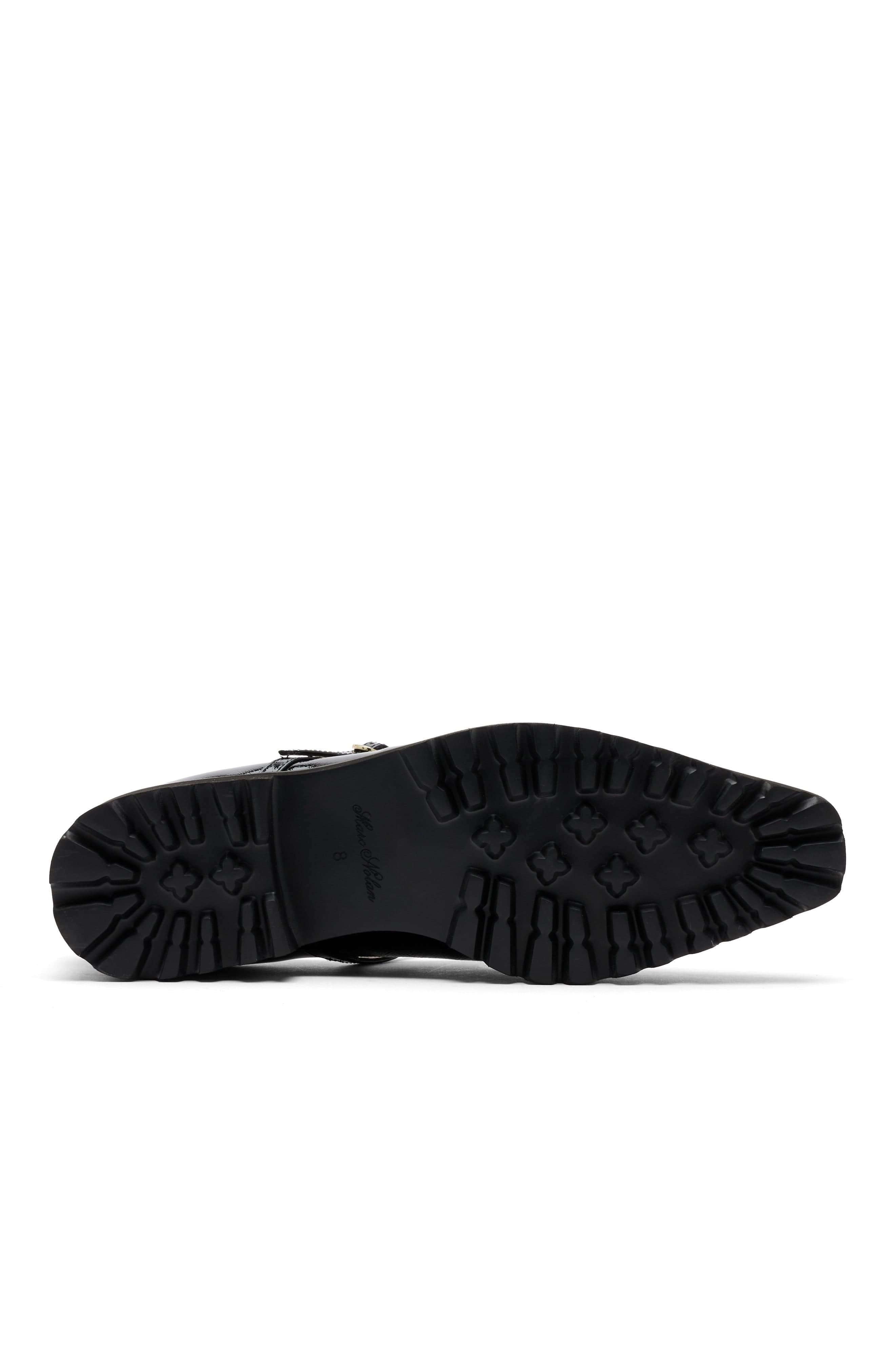 MARC NOLAN Roxie Leather Lug Mary Janes, Alternate, color, Black Patent