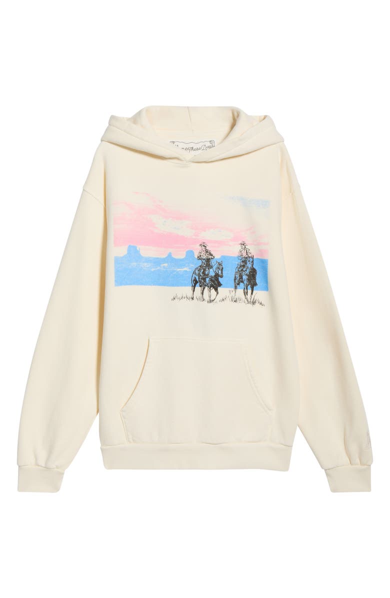 ONE OF THESE DAYS Drifting Fleece Graphic Hoodie, Alternate, color, Bone