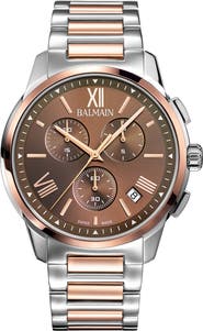 BALMAIN WATCHES Madrigal Bracelet Chronograph Watch, 42mm