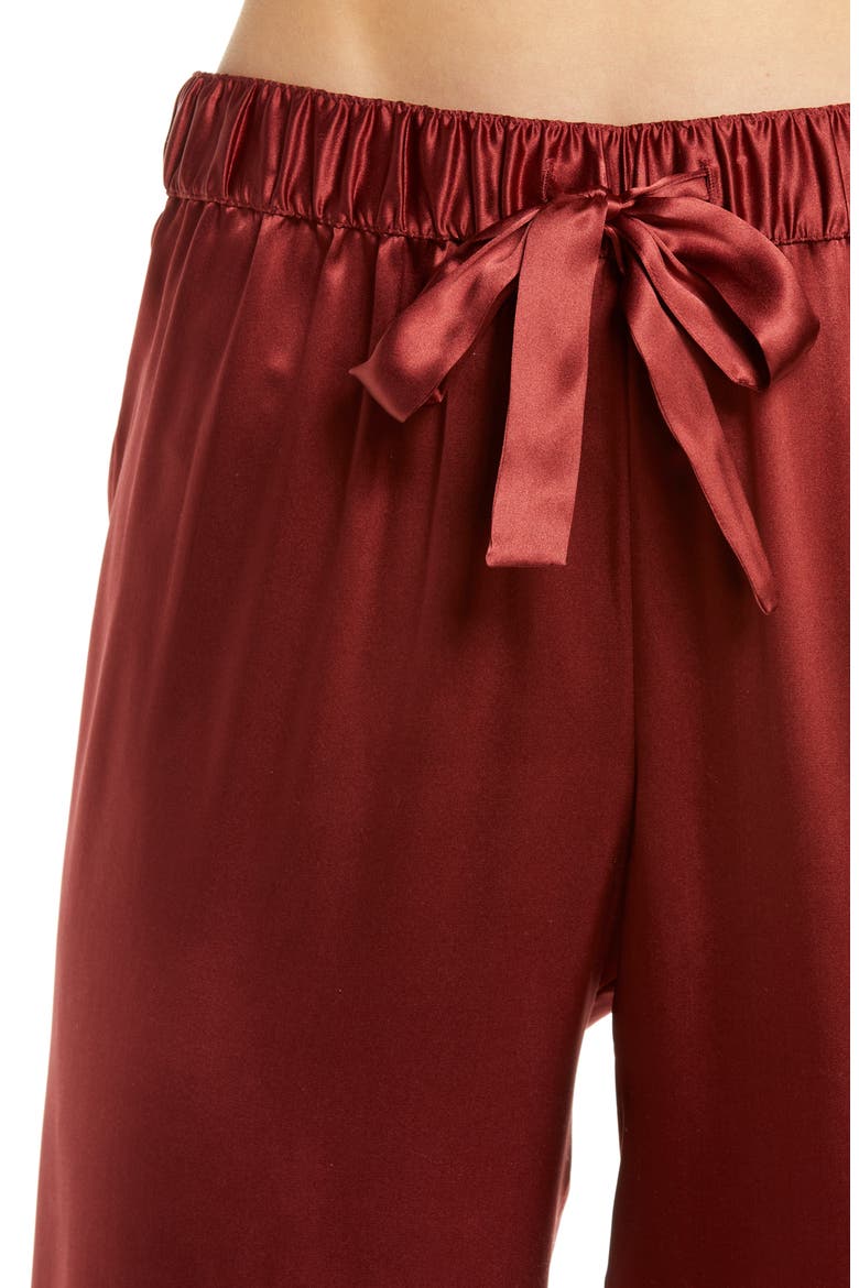 Washable Silk Pajamas, Alternate, color, RED RUSSET