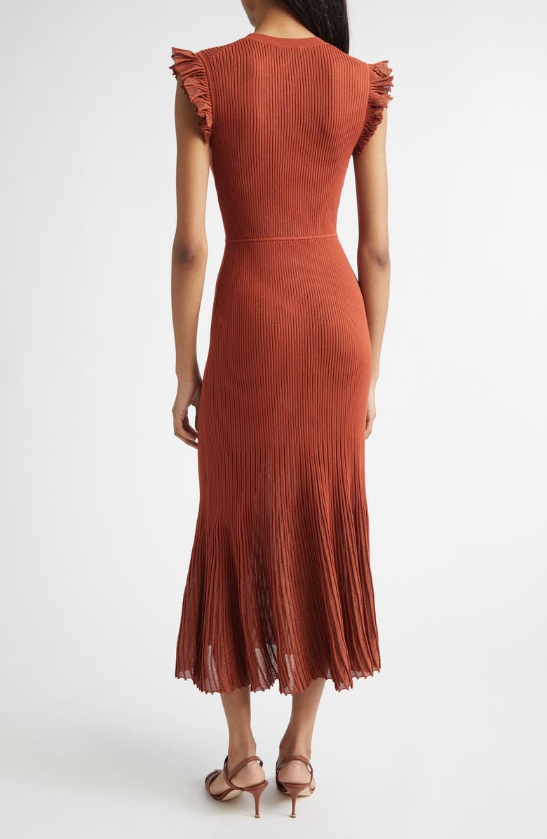 Ulla Johnson Noelle Metallic Knit Dress, Alternate, color, Copper