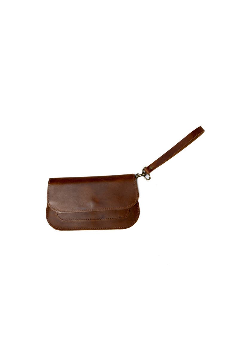 Wristlet Wallet, Main, color, Cognac